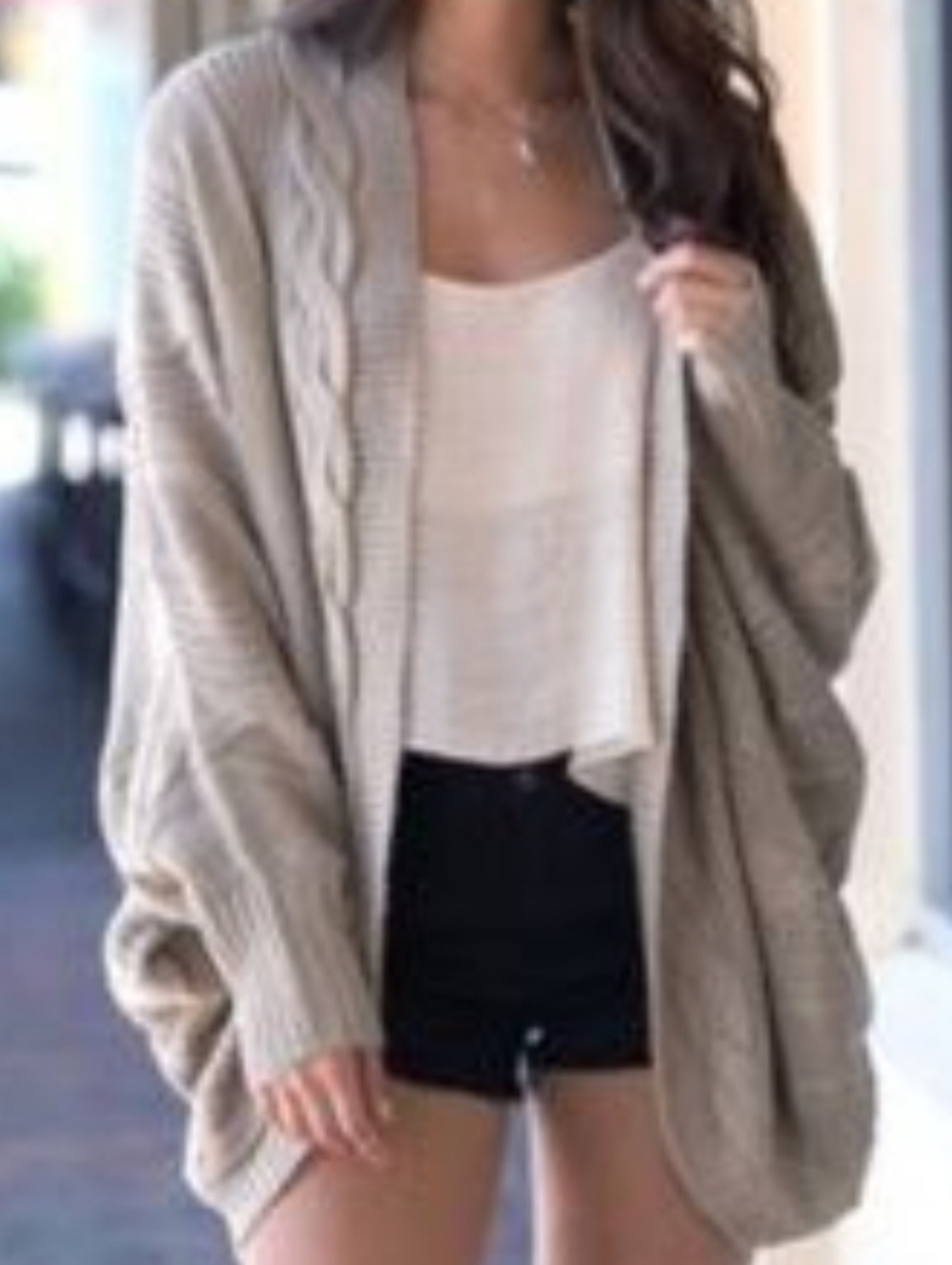 Military Hippie Batwing Cardigan